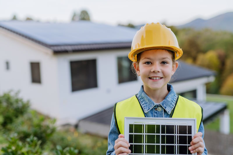 Little girl with a protective helmet and reflective vest holding photovoltaics solar panel. Alternative energy, saving resources and sustainable lifestyle concept. SSUCv3H4sIAAAAAAAACoRUwY7bIBC9V+o/RJxryRhjm1576qG33qoeMJAELTYW4G1XUf69g20cvLttc4jCm8fM8GZebh8/nE6o514L9Pl0iyc4a2NmHxwP2o4Al5823KlRKpcjz440ZQ4oqYN1mpsc7HkQ15EPCsBxNibC9yWIfOBh9spn1f11DkE5H6x4ApjsWfRlwaarDRYCOAW4tL1K9B0V1tjZ9fZ3Dkqn+OCDXlrZ0cmOkh4yGj68HJLx8f3aAoSywzlM+FBGTdbrsLB9HsAVcecIZBIIHtQFNDuIkEbyYz2fUmDrJkAIfVegKrzy8oK2/Kt+cx+j37QXyhg+Kjt7lOJrzb8k/DrKOPc4vXcSfrGggZvFshV7vvXHz125ixpFlO52z57olFF8nfL2ICTa8/lMaF1Q0tVFTcum6Oqyh69WVT1umoqx1AVijErSAqWpO1XUkgJZtqyoCVOqlLxqSLu0tPaBnn7BAg2LnlsHfJbaZvo+W8FNJJCszclpocdLds2G67Lw6Zqw8xhcfB/amzPWTrw3caPOkFMl/Mq9B7pMeD7yZWuyOqMNizpbViRhJ+IRE4JxwyhjLa0oAalQ7purhjxLO6nBeTKWSxWL7gN+7SgQt60wq1i1T/mtuSKnKimhD87RZyuB5UkOlkvx+hE/uu8dwm7EFMurJ0+mWJcVfm3PxGEZ5+DUJhJwmT/vjWlXDsbtg7P7d4uxbg0lW0WvDBrE/v8A4IPZdvvwhwgcLf/xh4jgZknrrq3Wnd8u6lgSdV1NCcO06IgCW/GSFaxRbVGLtulpW1ZU9XDr/gcAAP//AwDpInRI+QUAAA==